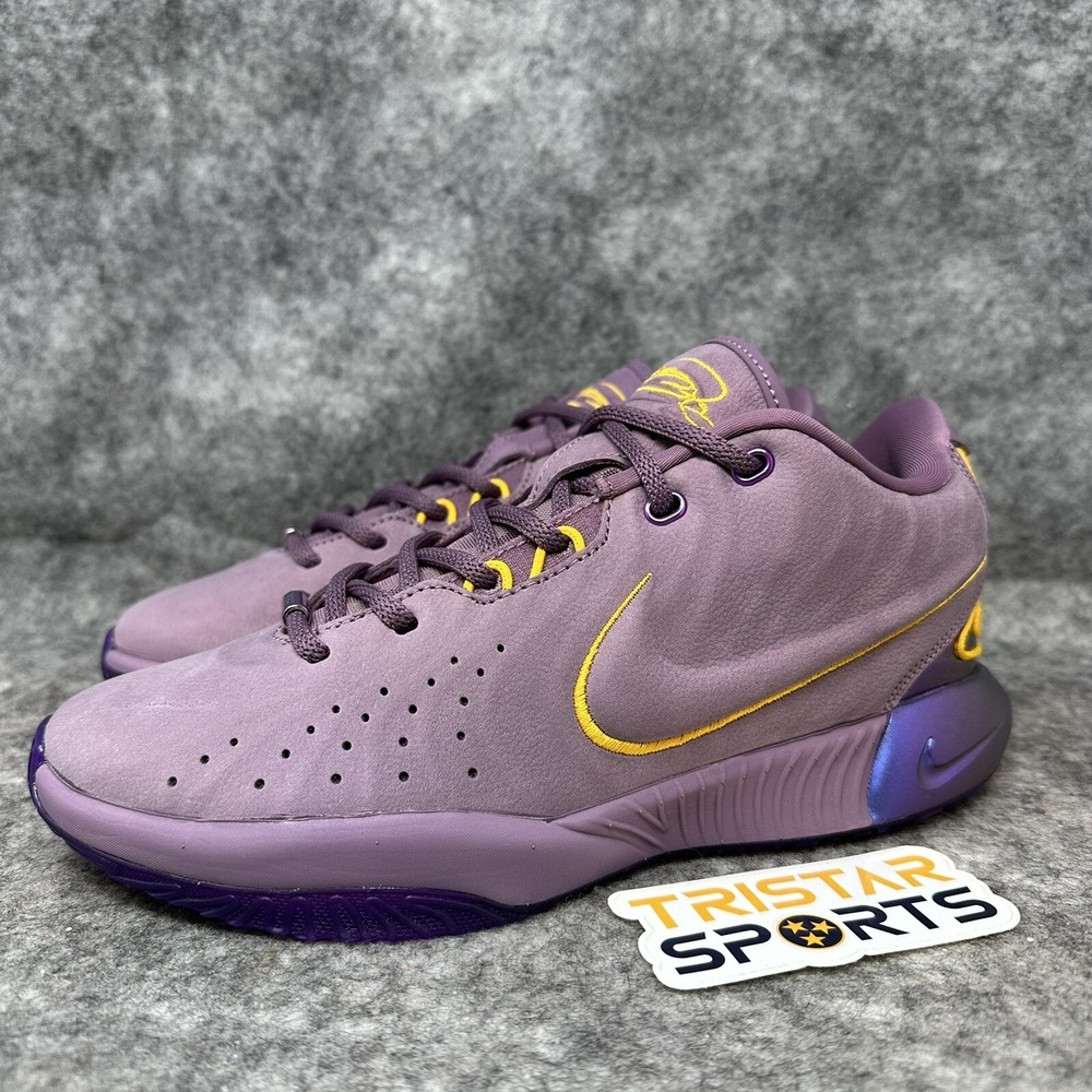 Nike Lebron XXI Basketball Shoes GS Size 6Y Violet Dust Gold FZ7189-500 Wmns 7.5